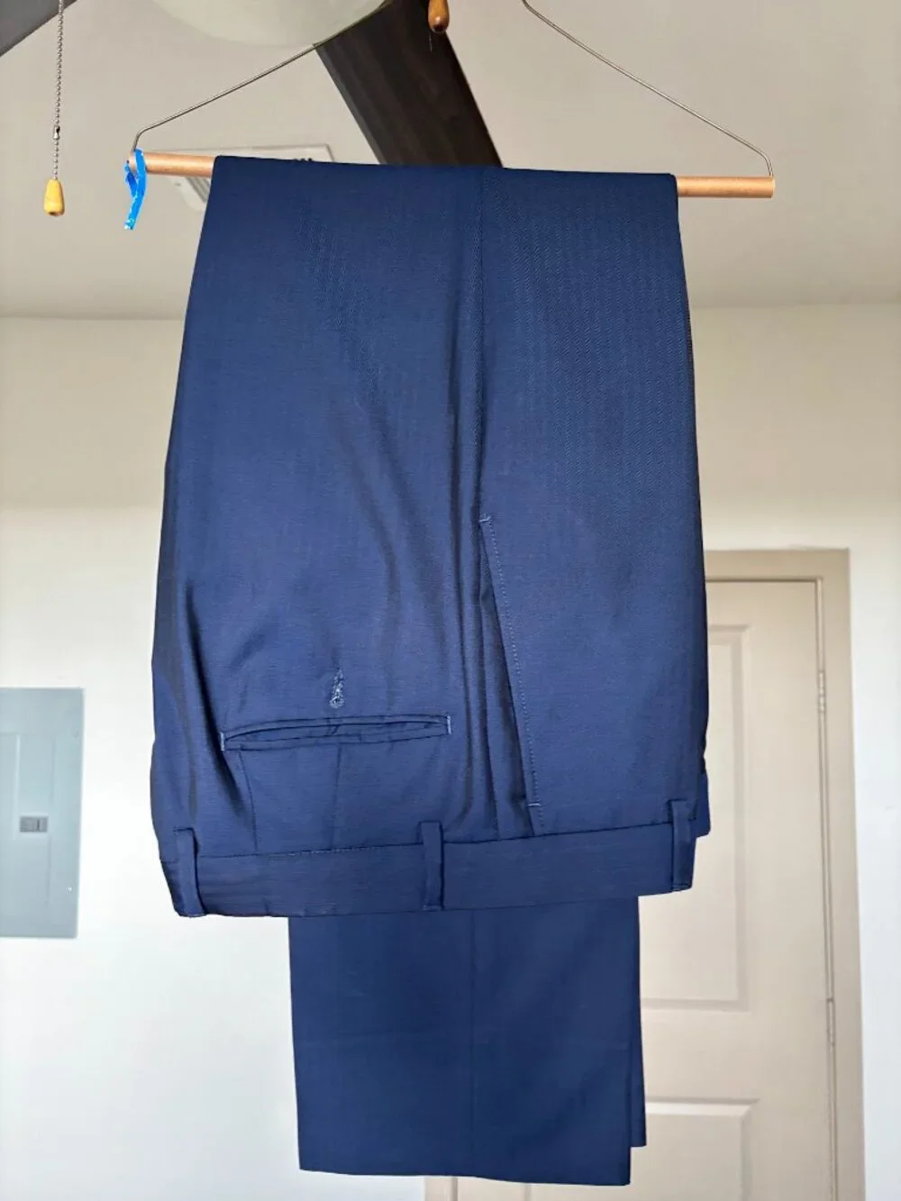 Custom Navy Joseph Abboud Suit (Coat and Pants)
